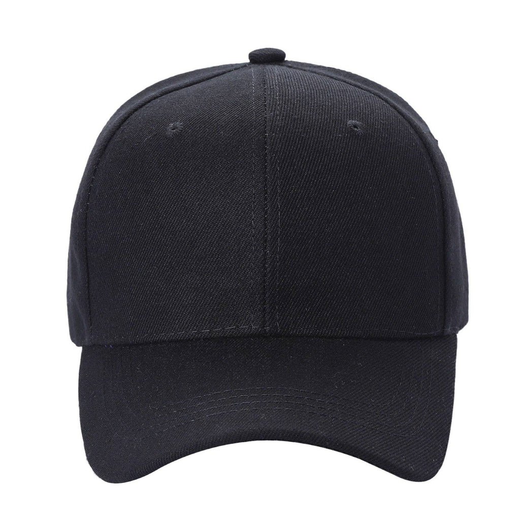 Unbranded Structured Baseball Cap, Blank 6 Panel Hat