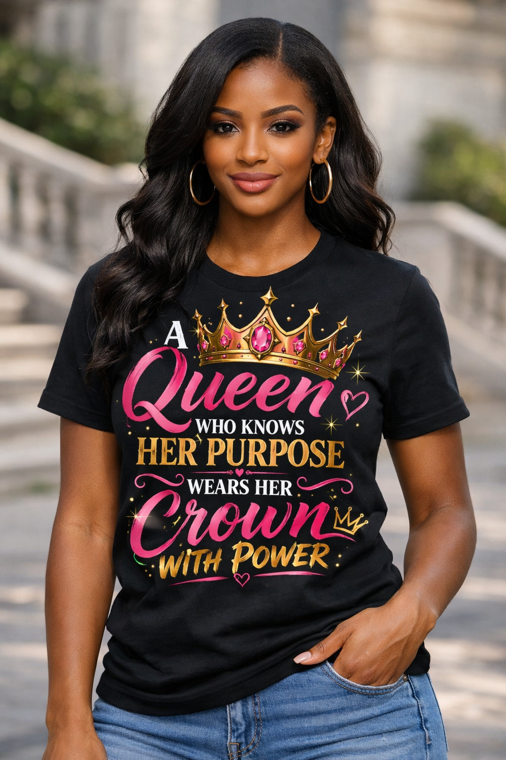 A Queen Who Knows Her Purpose™ Tee