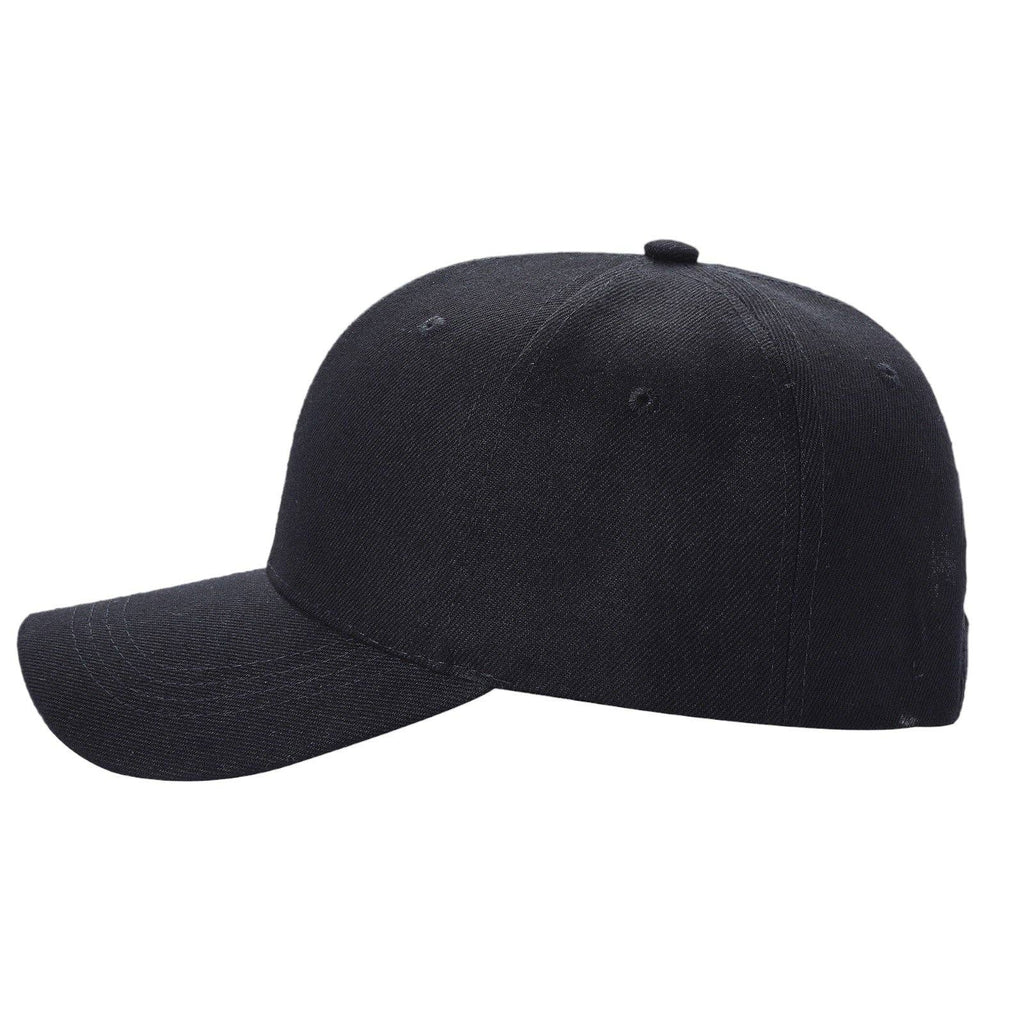 Unbranded Structured Baseball Cap, Blank 6 Panel Hat