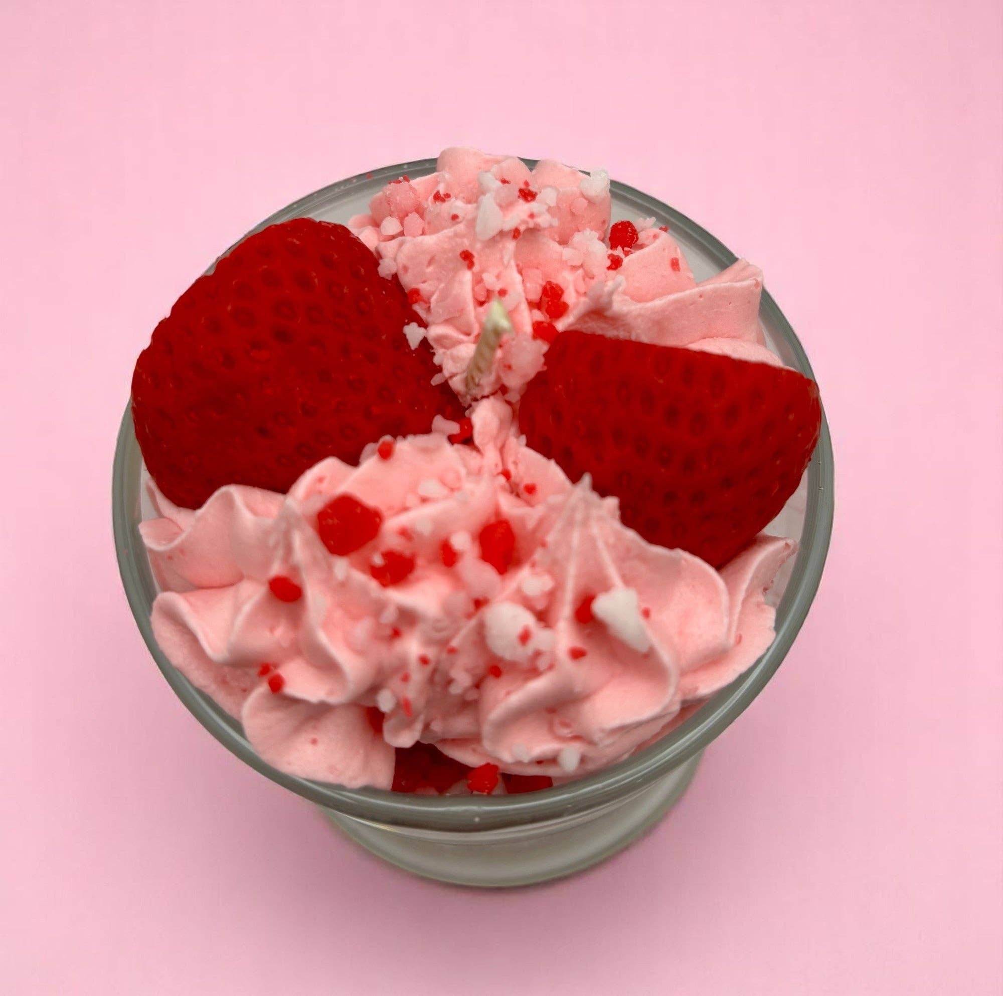 Strawberry Crunch Cake Candle.13 oz. Large Dessert Candle