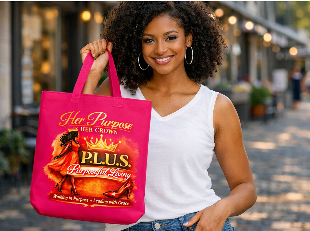 P.L.U.S. Purposeful Living – Hot‑Pink Tote Edition