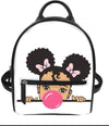 Afro Puff Girl Mini Backpack